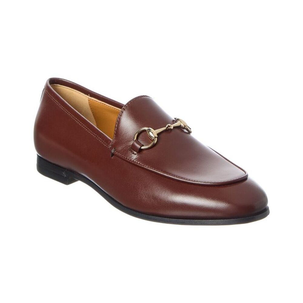 Gucci Jordaan Leather Loafer, Brown